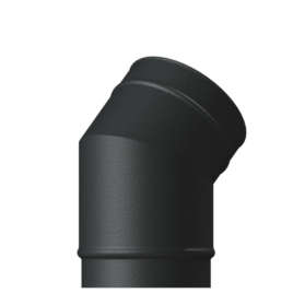 VE 45 Deg Elbow single wall matt black