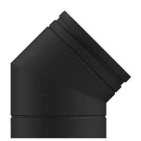 45° Elbow Matt Black Twin wall