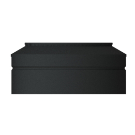 Top Stub Matt Black Twin wall HT-S